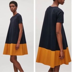 COS Navy and Orange shirt dress Small